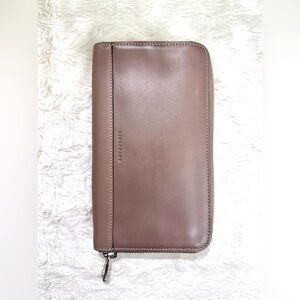 NEW Longchamp Brown leather Zipper Wallet